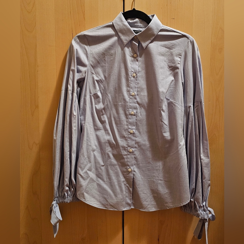 Banana Republic Light Blue Riley Shirt with Bows